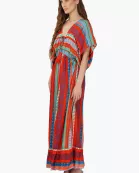 Set of 6 Ruby Aztec Printed Stripe Maxi Dress  (S,M,L)
