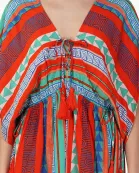Set of 6 Ruby Aztec Printed Stripe Maxi Dress  (S,M,L)