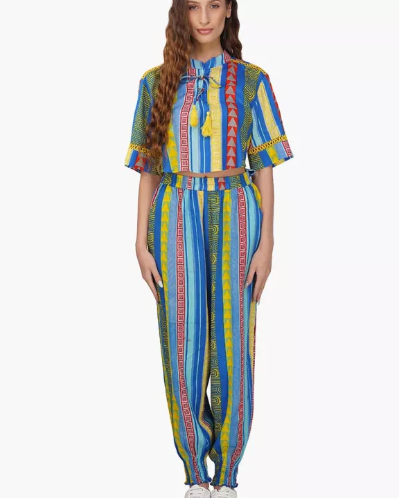 Set of 6 Neel Aztec Stripe Printed Pant  (S,M,L)