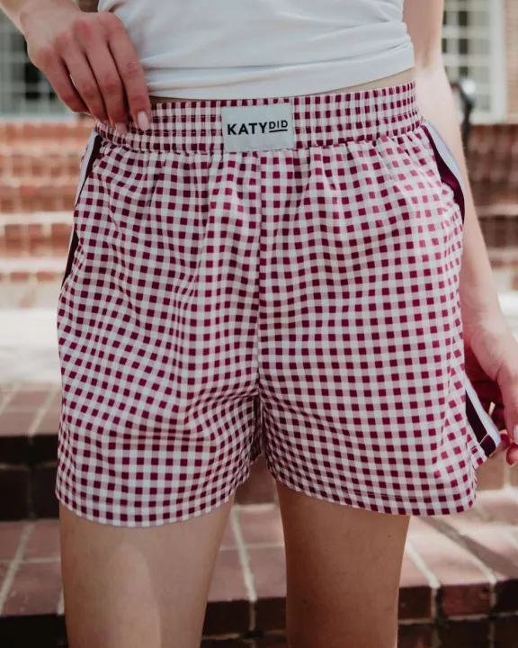 Maroon Wholesale Boxers Plaid