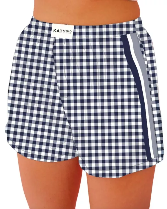 Navy Plaid Wholesale Boxers Female