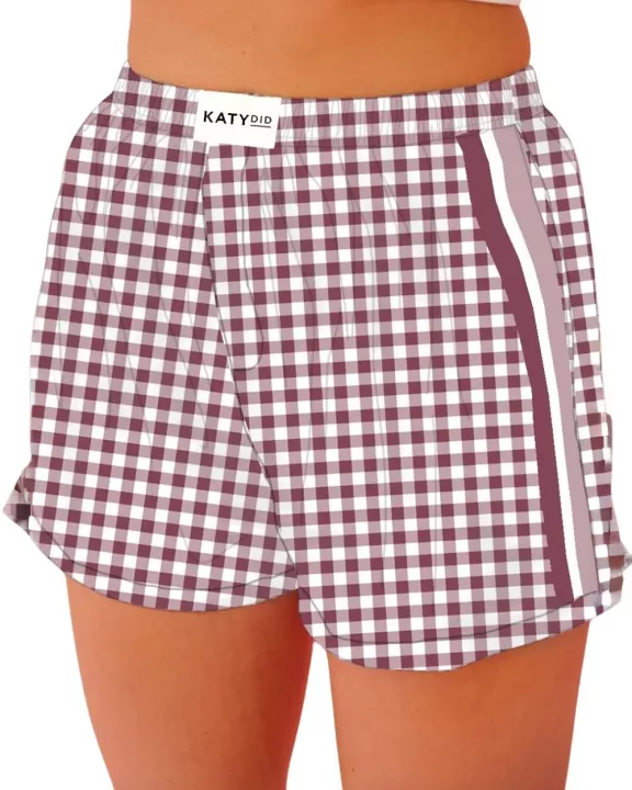 Maroon Wholesale Boxers Plaid