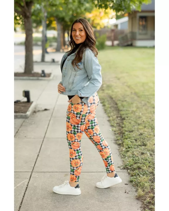PreOrder | The Peyton Plaid Pumpkin Leggings*
