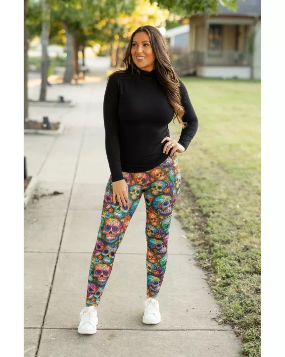 PreOrder | The Piper - Paisley Skull Leggings*