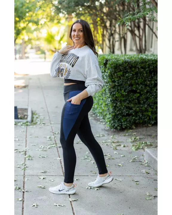 PreOrder | The Billie- Blue Panel Full Length Leggings