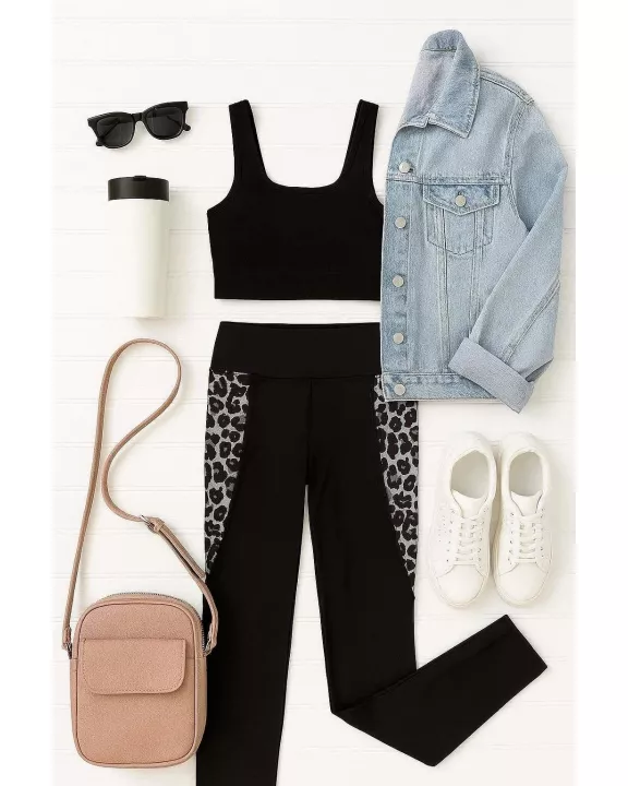 PreOrder | The Sabrina - Snow Leopard Panel Leggings
