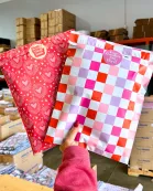 ⭐️IMPERFECT⭐️ Pink Checkered Poly Mailer