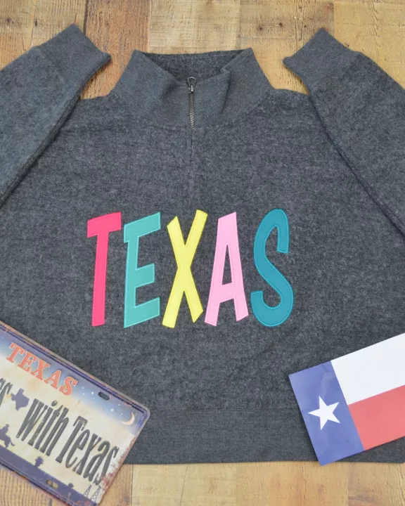 Texas Snuggle Fleece Cropped 1/4 Zip Sweatshirt - Pack