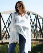 Tiny Stripe Insect Shield Scarf - Blue