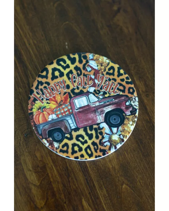 Ready to Ship | Happy Fall Y'all Coasters (Set of 2)