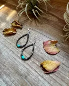 Sleeping Beauty Turquoise Teardrop Earrings – Sterling Silver