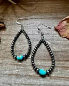Sleeping Beauty Turquoise Teardrop Earrings – Sterling Silver