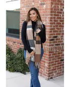 Ready to Ship | Colorful Plaid Knit Scarf Collection