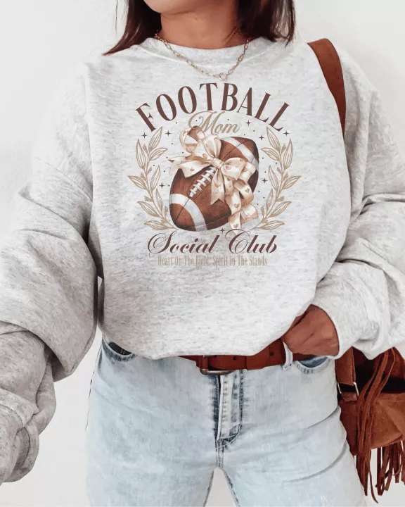 Football Mom Social Club Graphic Crew