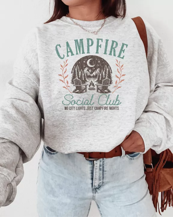 Campfire Social Club Graphic Crew Sweatshirt