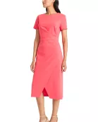 SHORT SLEEVE MIDI DRESS W/ TUCKS