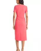 SHORT SLEEVE MIDI DRESS W/ TUCKS
