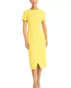 SHORT SLEEVE MIDI DRESS W/ TUCKS