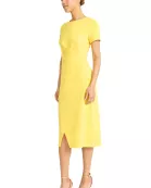 SHORT SLEEVE MIDI DRESS W/ TUCKS