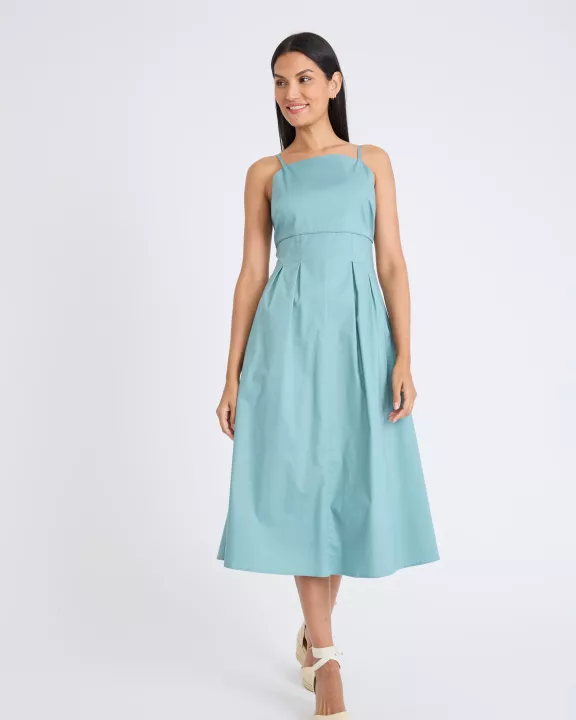 SPAGHETTI STRAP MIDI DRESS