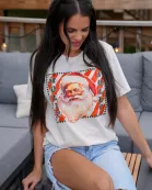 Holly Jolly Vintage Santa | Vintage White | Short Sleeve Tee