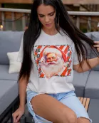 Holly Jolly Vintage Santa | Vintage White | Short Sleeve Tee