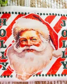 Holly Jolly Vintage Santa | Vintage White | Short Sleeve Tee