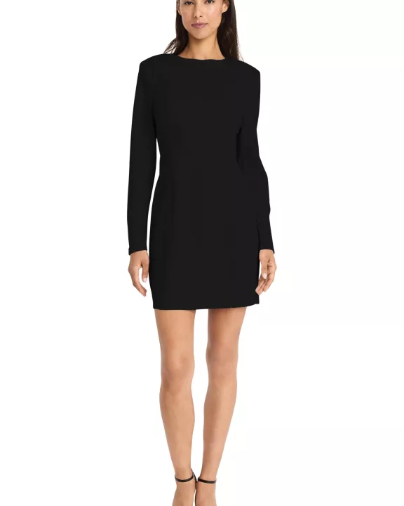 STRONG SHOULDER MINI DRESS WITH BELTED WAIST DETAIL
