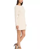 STRONG SHOULDER MINI DRESS WITH BELTED WAIST DETAIL