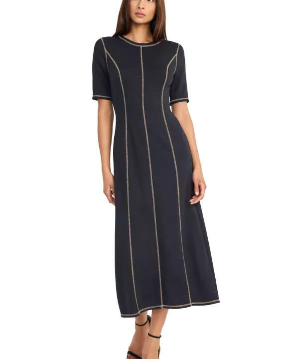 COLORFAST SHORT SLEEVE DRESS
