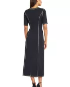COLORFAST SHORT SLEEVE DRESS