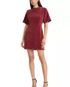 VELVETEEN RIB STRIPE MINI DRESS
