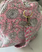 Petal Pink Blossom Block Print Quilted Bag Collection