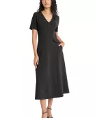 SLEEVELESS V-NECK MIDI DRESS