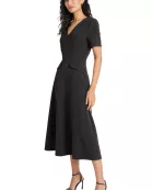 SLEEVELESS V-NECK MIDI DRESS