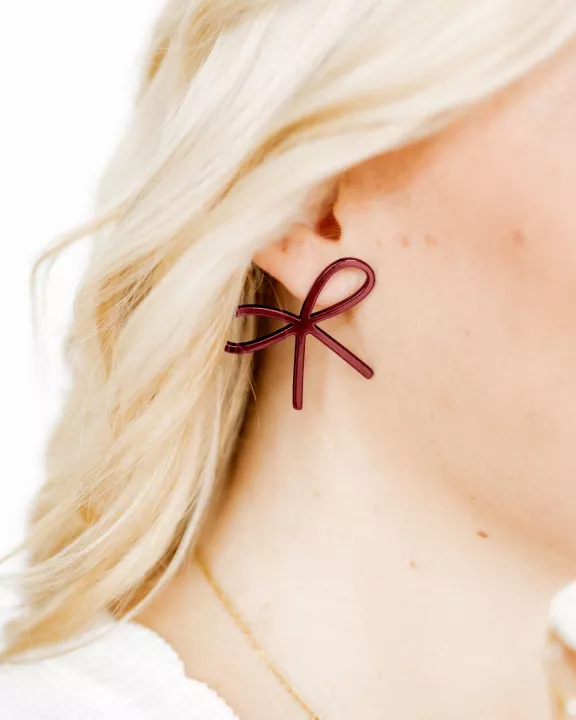 Lola - Maroon - Earrings