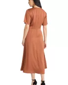 GOLD WAIST DETAIL MIDI DRESS