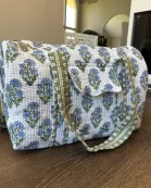 Block Print Quilted Duffel Bag