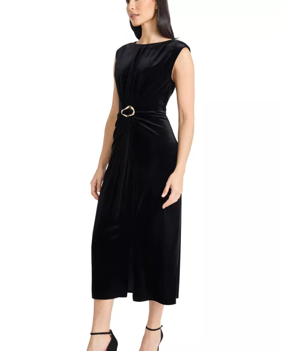 BELTED MIDI DRESS