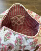 Petal Pink Block Print Quilted Bag Collection