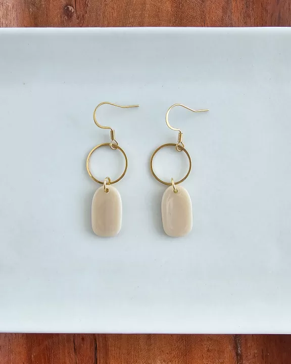 Emma Earrings - Linen