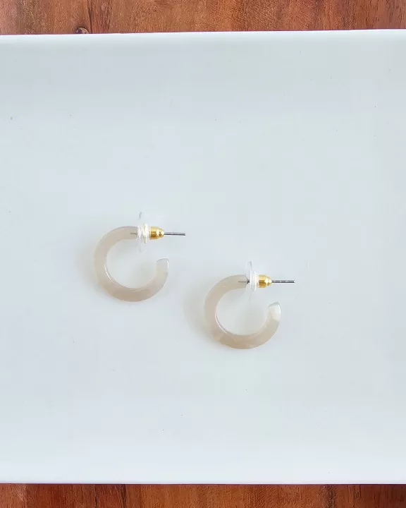 Micro Cam Mini Hoops - Cashmere