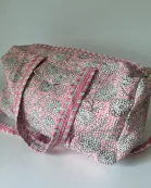 Petal Pink Blossom Block Print Quilted Bag Collection