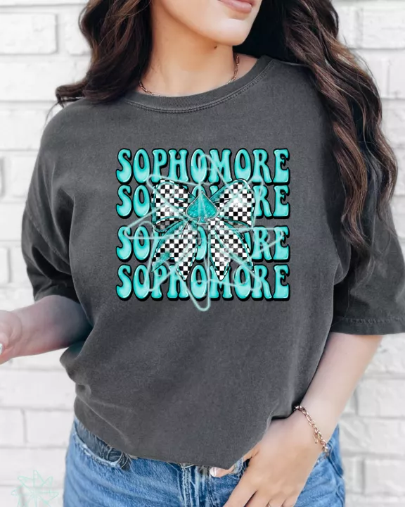 Stacked Sophomore Tee with Bow