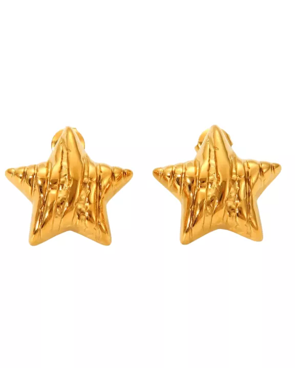 Star Stud Earrings Waterproof