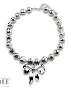Large bow pendant necklace