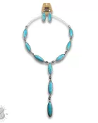 Turquoise Y neckace and earring set