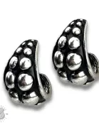 Western burnished bead hoop earring