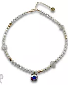 Clover bead necklace with Austrian crystal