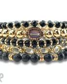 Mixed bead bracelet with chain feature